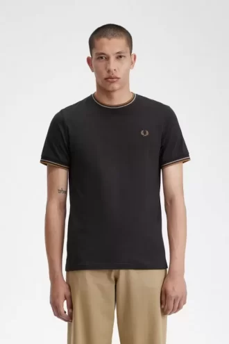 Camiseta de hombre con ribete doble