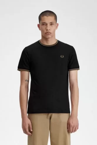 Camiseta de hombre con ribete doble