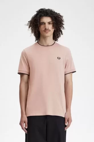 Camiseta de hombre con ribete doble