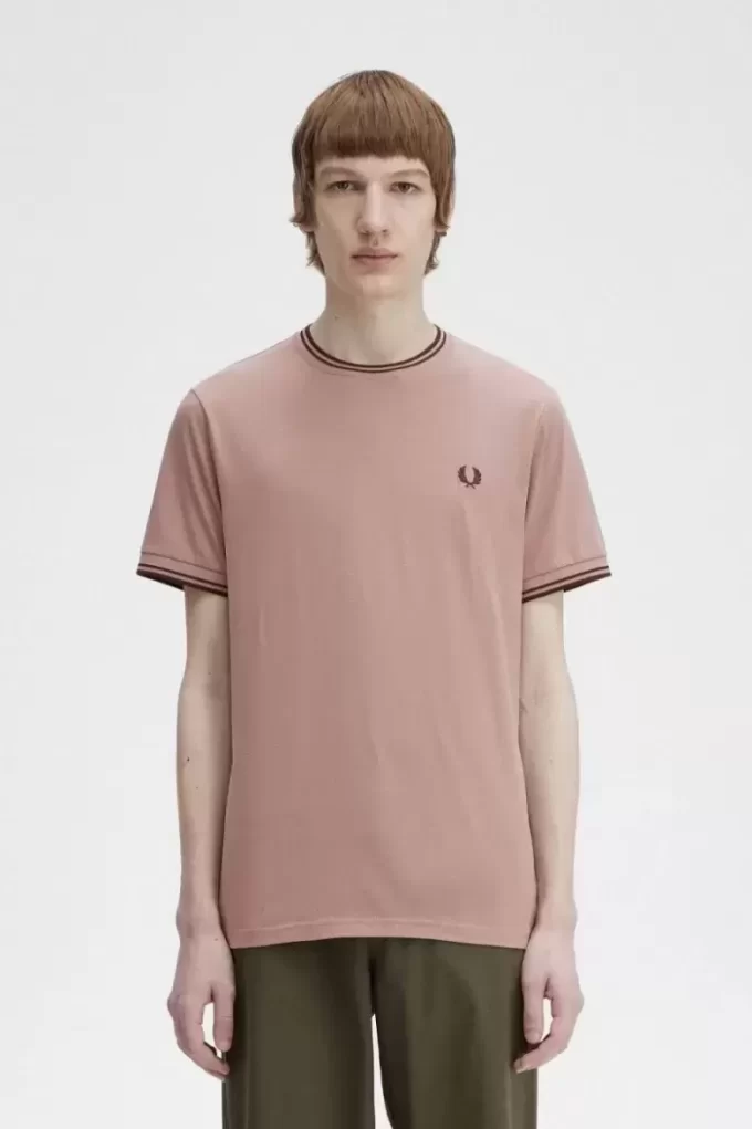 Camiseta de hombre con ribete doble