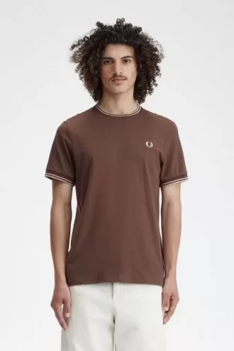 Camiseta de hombre con ribete doble