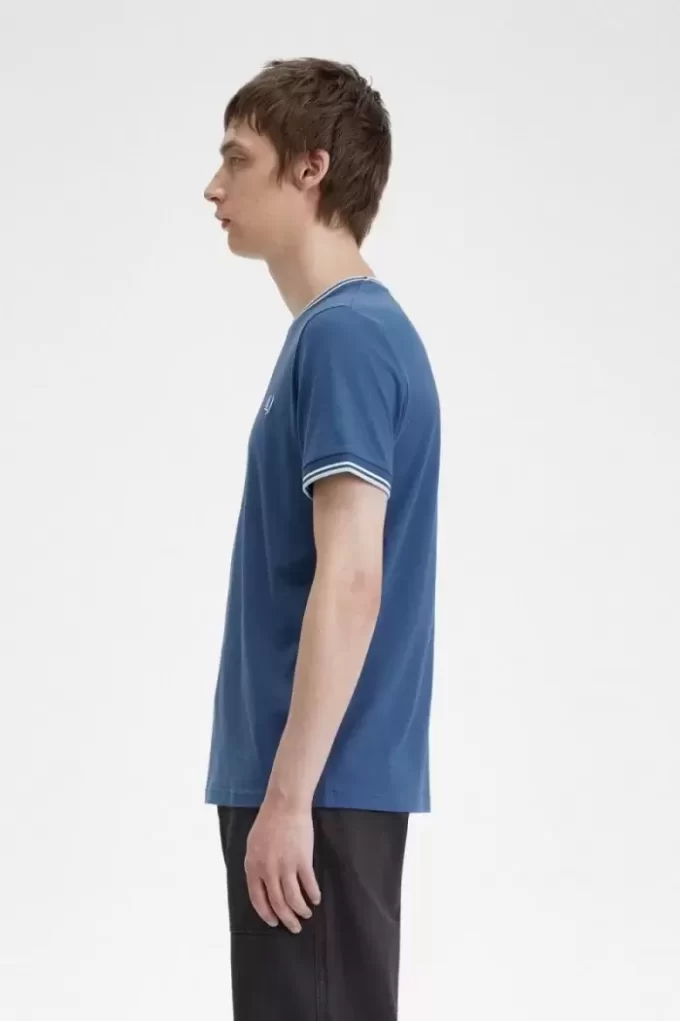 Camiseta de hombre con ribete doble