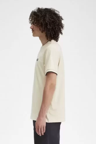 Camiseta de hombre con ribete doble