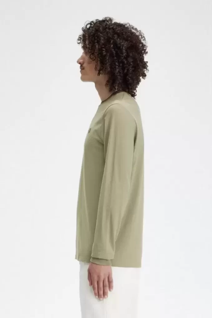 Camiseta de hombre con ribete doble