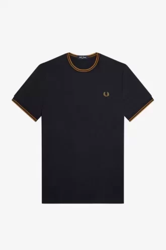 Camiseta de hombre con ribete doble