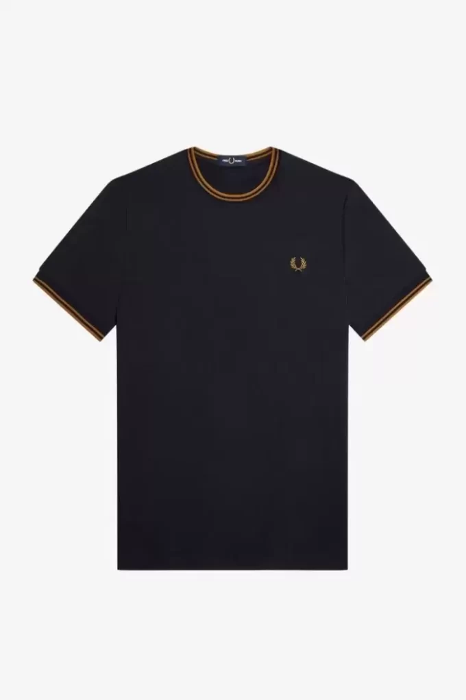 Camiseta de hombre con ribete doble