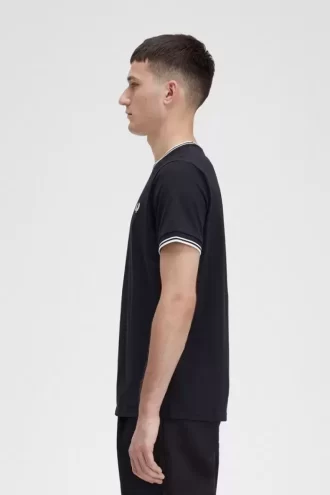 Camiseta de hombre con ribete doble