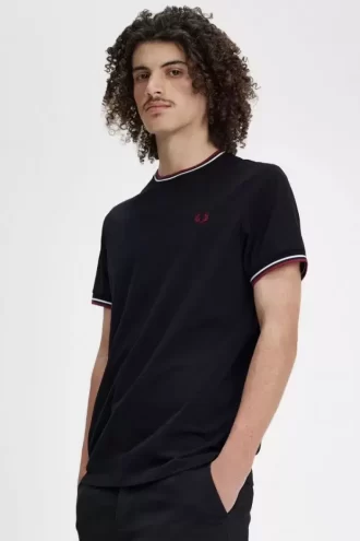Camiseta de hombre con ribete doble