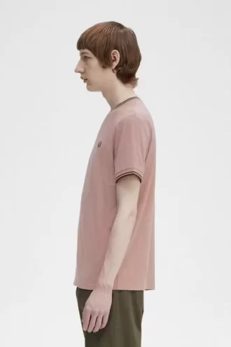 Camiseta de hombre con ribete doble