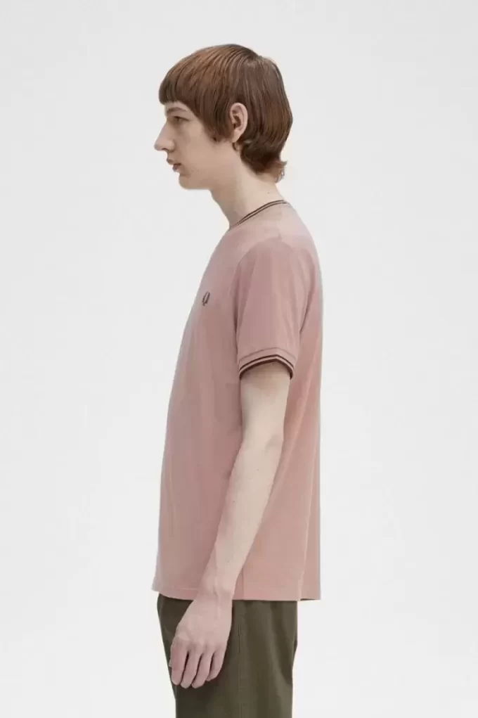 Camiseta de hombre con ribete doble