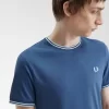 Camiseta de hombre con ribete doble