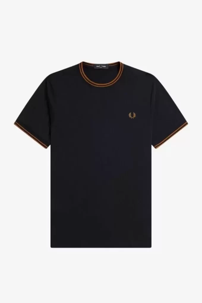 Camiseta de hombre con ribete doble
