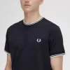 Camiseta de hombre con ribete doble