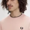 Camiseta de hombre con ribete doble