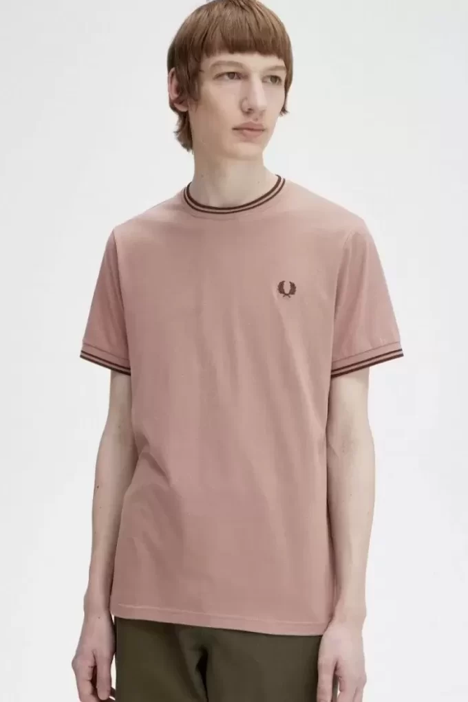 Camiseta de hombre con ribete doble