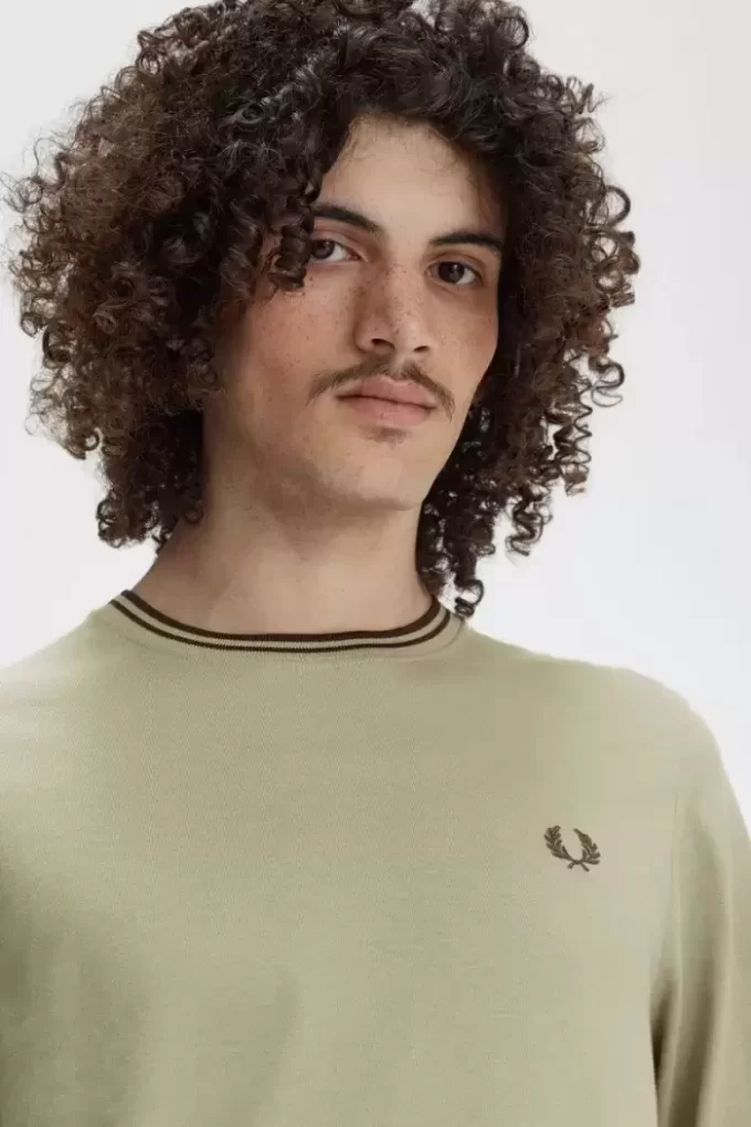 Camiseta de hombre con ribete doble
