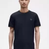 Camiseta de hombre con ribete doble