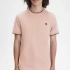 Camiseta de hombre con ribete doble