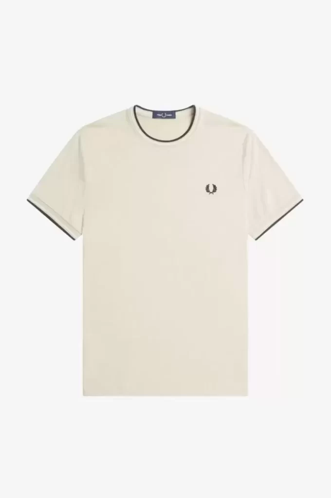 Camiseta de hombre con ribete doble