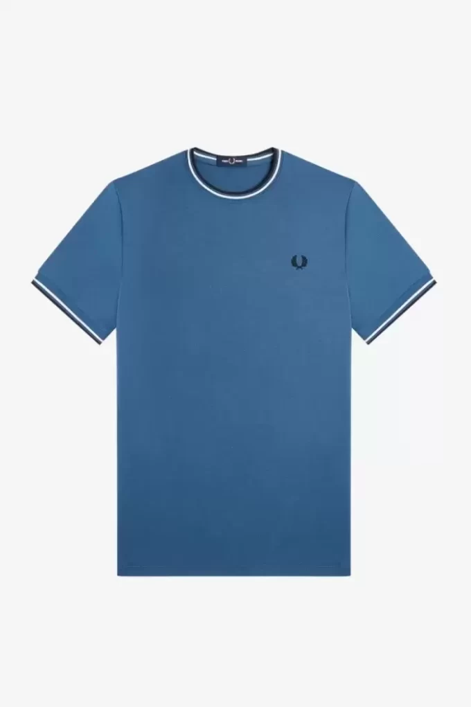 Camiseta de hombre con ribete doble