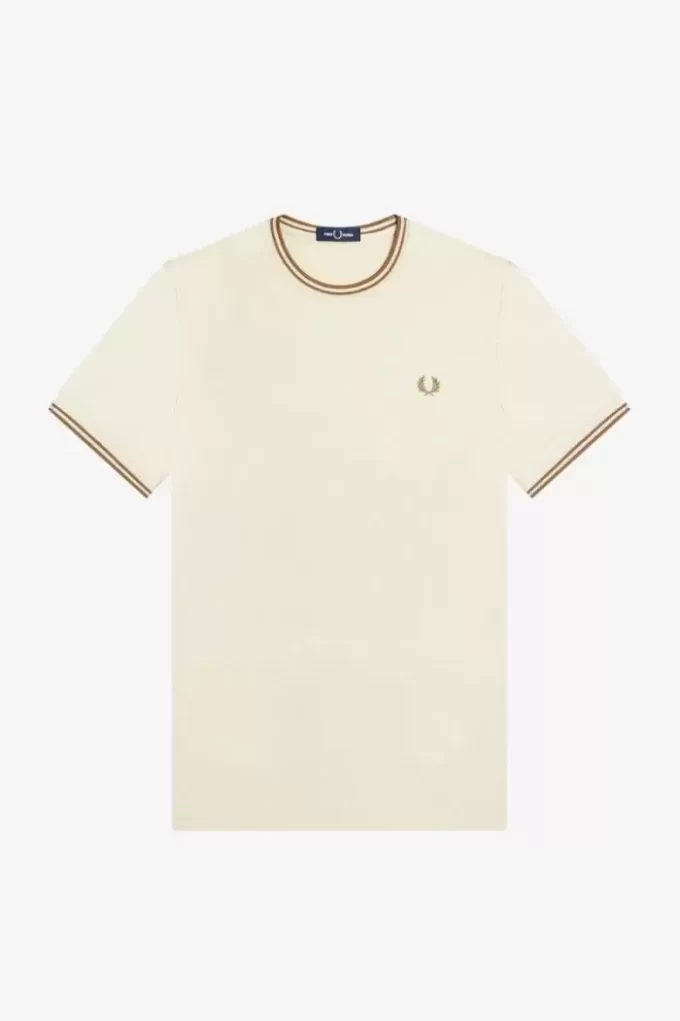 Camiseta de hombre con ribete doble
