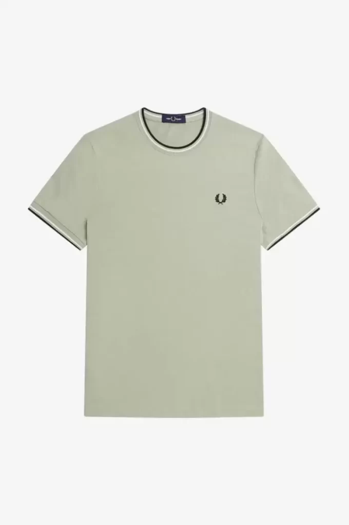 Camiseta de hombre con ribete doble