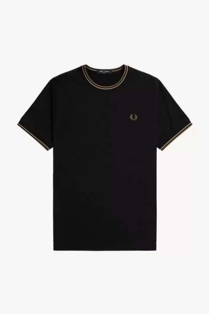 Camiseta de hombre con ribete doble