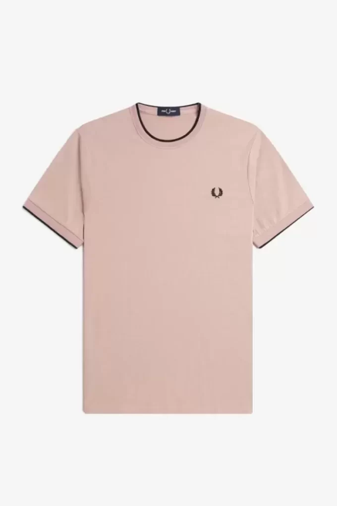 Camiseta de hombre con ribete doble
