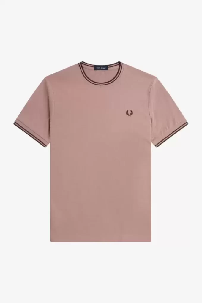 Camiseta de hombre con ribete doble