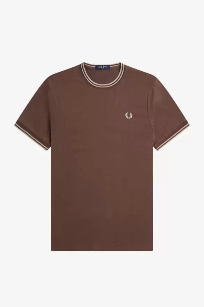 Camiseta de hombre con ribete doble
