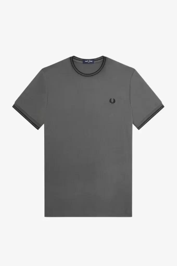 Camiseta de hombre con ribete doble