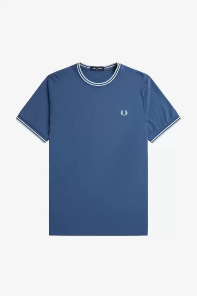 Camiseta de hombre con ribete doble