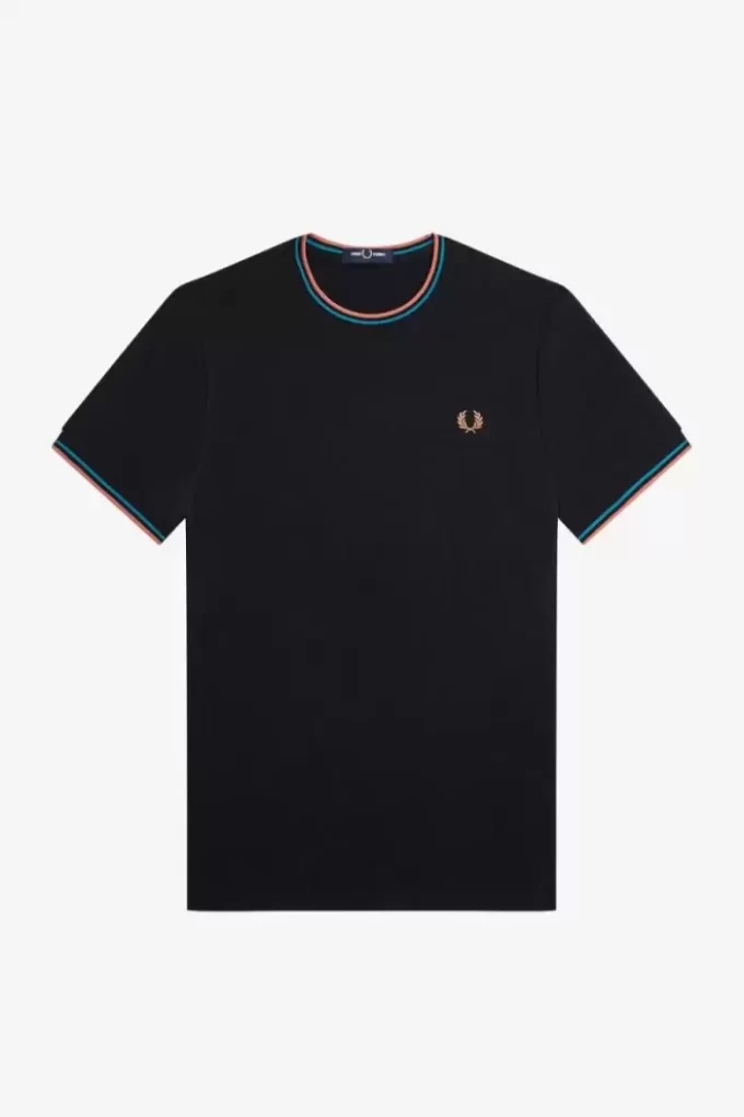 Camiseta de hombre con ribete doble