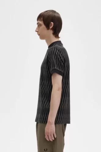 Camiseta de jacquard con rombos para hombre Camiseta de jacquard con rombos para hombre