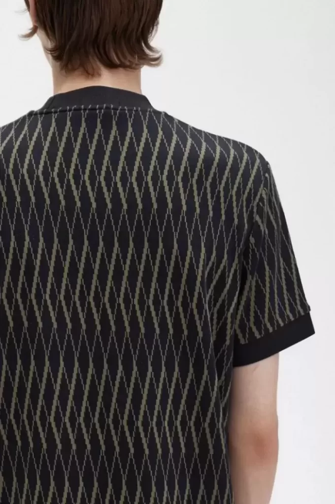 Camiseta de jacquard con rombos para hombre