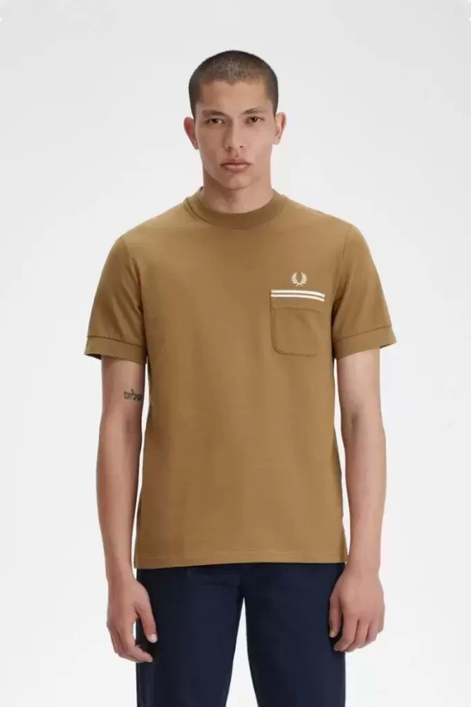 Camiseta de jersey con bolsillo de bucle para hombre Camiseta de jersey con bolsillo de bucle para hombre
