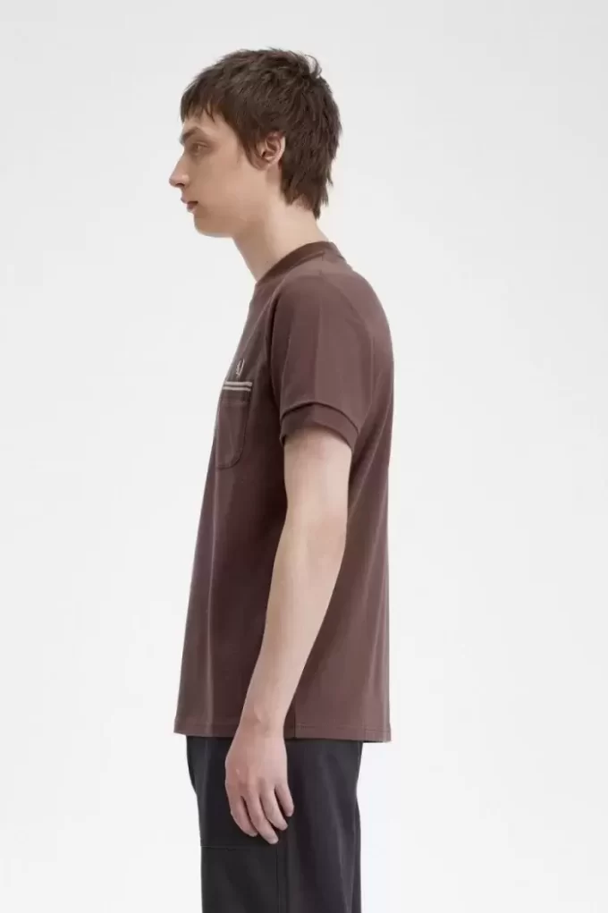 Camiseta de jersey con bolsillo de bucle para hombre