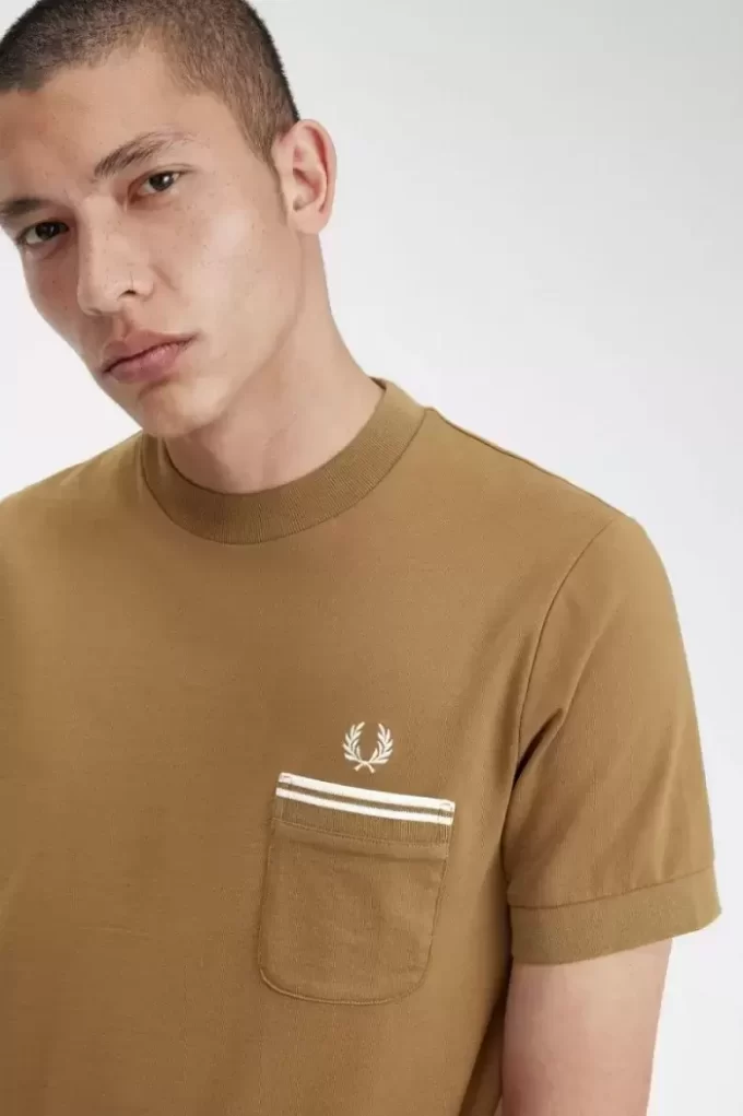 Camiseta de jersey con bolsillo de bucle para hombre Camiseta de jersey con bolsillo de bucle para hombre