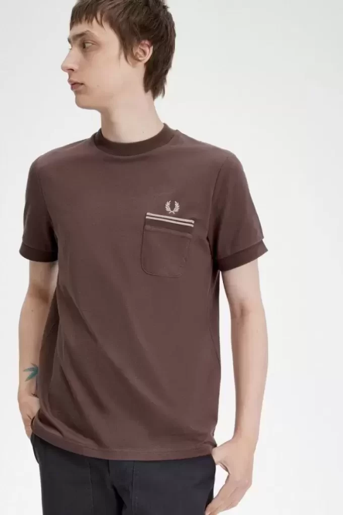 Camiseta de jersey con bolsillo de bucle para hombre