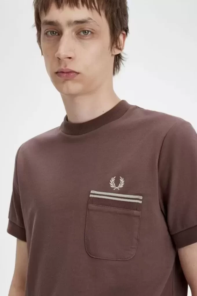 Camiseta de jersey con bolsillo de bucle para hombre