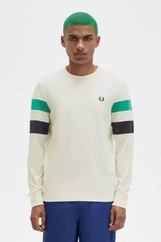 Camiseta de manga larga con paneles para hombre