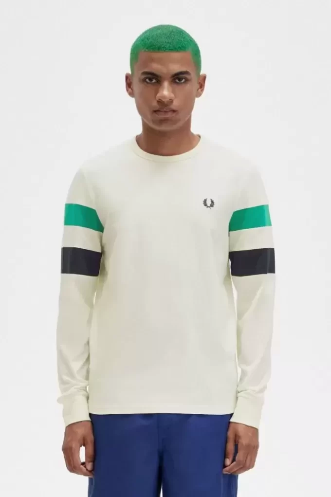 Camiseta de manga larga con paneles para hombre Camiseta de manga larga con paneles para hombre