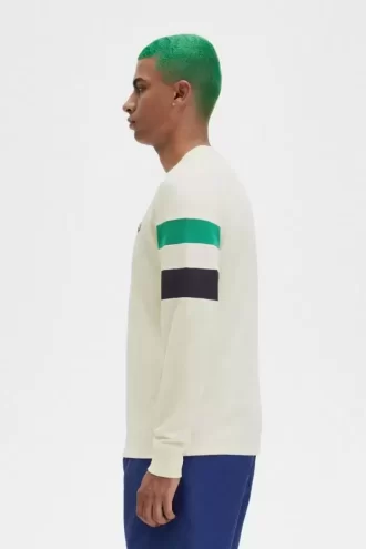 Camiseta de manga larga con paneles para hombre