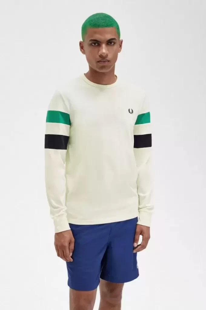 Camiseta de manga larga con paneles para hombre Camiseta de manga larga con paneles para hombre