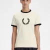Camiseta de mujer con corona de laurel flocada