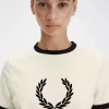 Camiseta de mujer con corona de laurel flocada