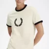 Camiseta de mujer con corona de laurel flocada