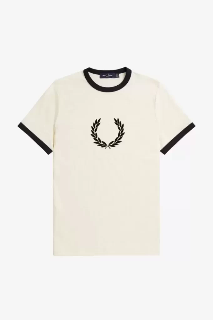 Camiseta de mujer con corona de laurel flocada