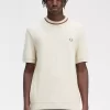 Camiseta de piqué con cuello redondo para hombre