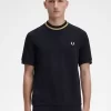 Camiseta de piqué con cuello redondo para hombre